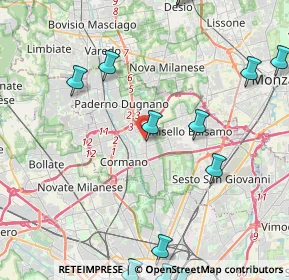 Mappa Via Monte Bianco, 20095 Cusano Milanino MI, Italia (6.28067)