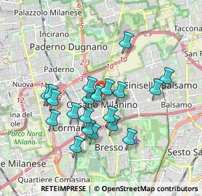 Mappa Via Monte Bianco, 20095 Cusano Milanino MI, Italia (1.5735)