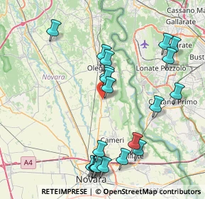 Mappa 28100 Bellinzago novarese NO, Italia (8.8625)