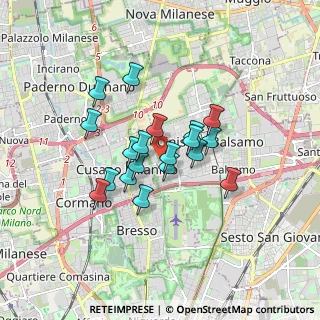 Mappa Via Olmi, 20095 Cusano Milanino MI, Italia (1.27842)