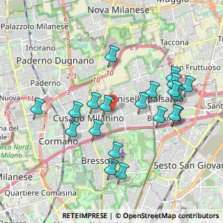 Mappa Via Olmi, 20095 Cusano Milanino MI, Italia (1.9925)