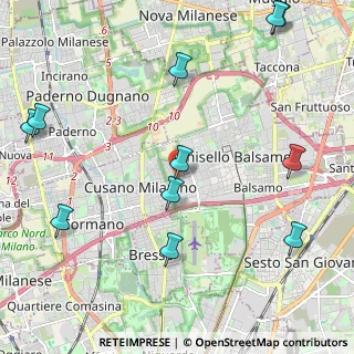 Mappa Via Olmi, 20095 Cusano Milanino MI, Italia (2.74909)