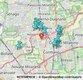 Mappa Via Argentina, 20037 Paderno Dugnano MI, Italia (1.34909)