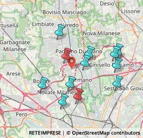 Mappa Via Argentina, 20037 Paderno Dugnano MI, Italia (3.495)