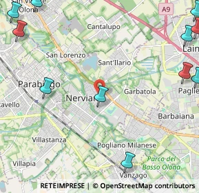 Mappa 20014 Nerviano MI, Italia (3.44545)