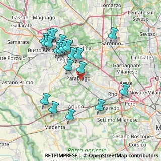 Mappa Via Madonna Olzate, 20015 Parabiago MI, Italia (7.7295)