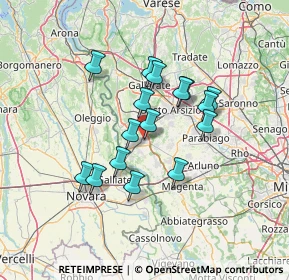 Mappa Via Eugenio Villoresi, 20022 Castano Primo MI, Italia (11.09063)