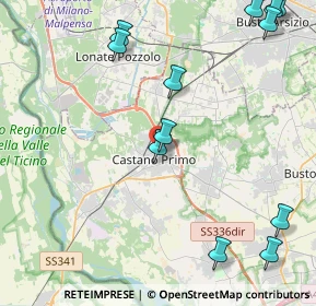 Mappa Via Eugenio Villoresi, 20022 Castano Primo MI, Italia (5.55333)