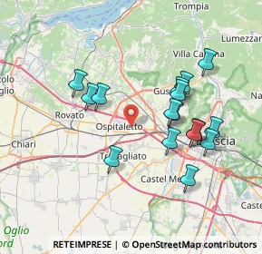 Mappa Via Padana Superiore, 25035 Ospitaletto BS, Italia (6.88438)