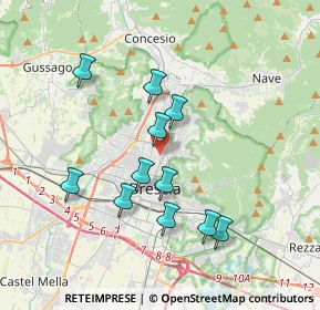 Mappa Via Lavandaie del Borgo, 25128 Brescia BS, Italia (3.33909)