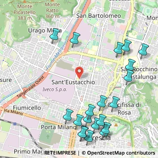Mappa Via Monte Cengio, 25128 Brescia BS, Italia (1.4045)