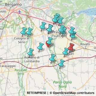 Mappa Via Sentieri, 24050 Cividate Al Piano BG, Italia (6.9635)