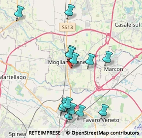 Mappa Via Pietro Favretti, 31021 Mogliano Veneto TV, Italia (4.20571)