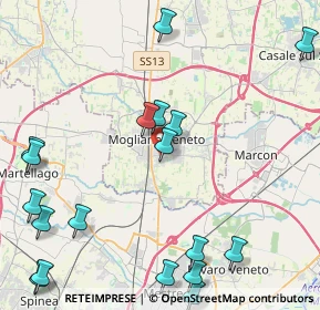 Mappa Via Pietro Favretti, 31021 Mogliano Veneto TV, Italia (5.84053)