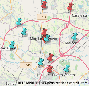 Mappa Via Pietro Favretti, 31021 Mogliano Veneto TV, Italia (4.72143)