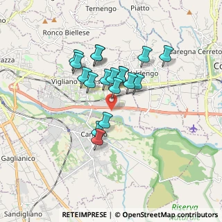 Mappa Via Prosi, 13856 Vigliano Biellese BI, Italia (1.37611)