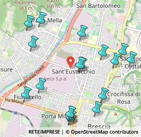 Mappa Via Attilio Franchi, 25127 Brescia BS, Italia (1.22278)