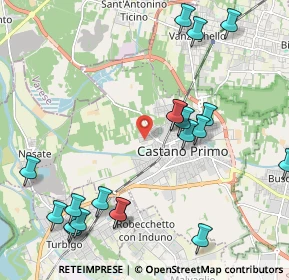 Mappa Via Giambattista Tiepolo, 20022 Castano Primo MI, Italia (2.517)