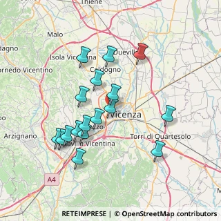 Mappa Viale del Sole, 36100 Vicenza VI, Italia (6.96235)