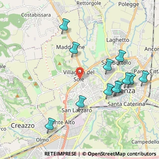 Mappa Viale del Sole, 36100 Vicenza VI, Italia (2.25333)