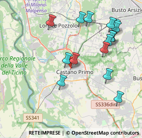 Mappa Via per Oleggio, 20022 Castano Primo MI, Italia (4.222)