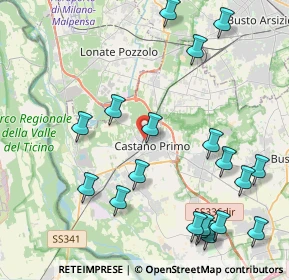 Mappa Via per Oleggio, 20022 Castano Primo MI, Italia (5.05053)