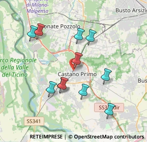 Mappa Via per Oleggio, 20022 Castano Primo MI, Italia (3.54818)