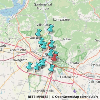Mappa Via delle Tofane, 25128 Brescia BS, Italia (5.56538)