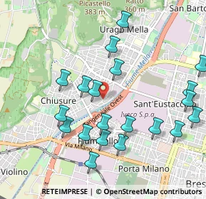 Mappa Via degli Artigiani, 25127 Brescia BS, Italia (1.0725)