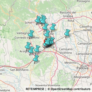Mappa Via Fratelli Stuparich, 36100 Vicenza VI, Italia (9.455)