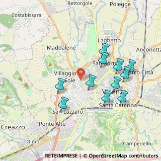 Mappa Via Fratelli Stuparich, 36100 Vicenza VI, Italia (1.80818)