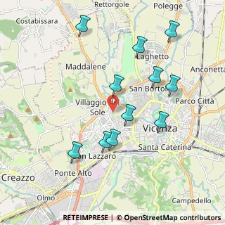 Mappa Via Fratelli Stuparich, 36100 Vicenza VI, Italia (1.95273)