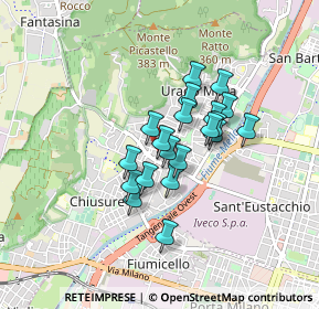 Mappa Via Prima Quartiere Abba, 25127 Brescia BS, Italia (0.602)