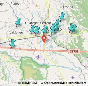 Mappa Via Pratobello, 13836 Cossato BI, Italia (1.7375)