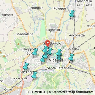 Mappa Via Niccolò Tommaseo, 36100 Vicenza VI, Italia (1.885)