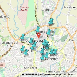 Mappa Via Niccolò Tommaseo, 36100 Vicenza VI, Italia (0.9035)
