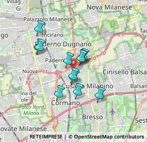 Mappa Via Aurelio Saffi, 20037 Paderno Dugnano MI, Italia (1.2875)
