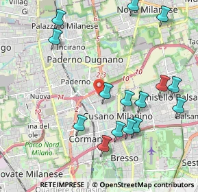 Mappa Via Aurelio Saffi, 20037 Paderno Dugnano MI, Italia (2.28333)