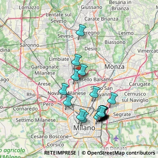 Mappa Via Aurelio Saffi, 20037 Paderno Dugnano MI, Italia (8.1855)
