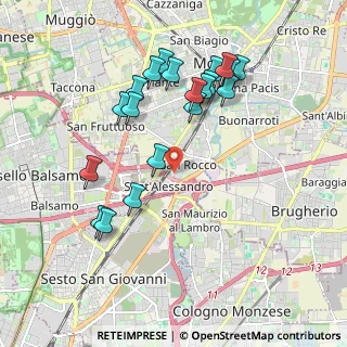 Mappa Via Alberico Gentili, 20900 Monza MB, Italia (1.952)