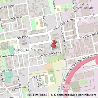 Mappa Via Luigi Galvani,  25, 20054 Bollate, Milano (Lombardia)