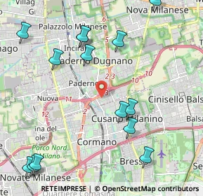 Mappa Via Fratelli Rosselli, 20037 Paderno Dugnano MI, Italia (2.62357)