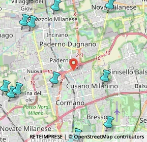 Mappa Via Fratelli Rosselli, 20037 Paderno Dugnano MI, Italia (3.52875)