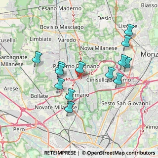 Mappa Via Fratelli Rosselli, 20037 Paderno Dugnano MI, Italia (3.78154)