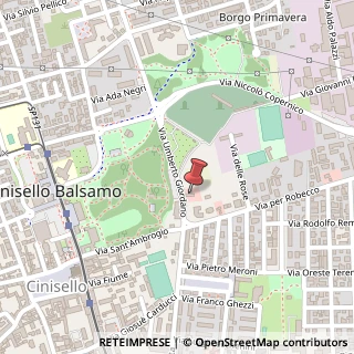 Mappa Via Umberto Giordano, 20092 Cinisello Balsamo MI, Italia, 20092 Cinisello Balsamo, Milano (Lombardia)