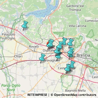 Mappa Via G. Leopardi, 25035 Ospitaletto BS, Italia (6.12867)