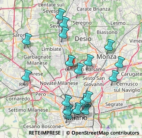 Mappa Via Enrico Fermi, 20037 Paderno Dugnano MI, Italia (8.6595)