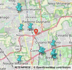 Mappa Via Bruno Colzani, 20037 Paderno Dugnano MI, Italia (2.57273)