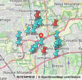 Mappa Via Bruno Colzani, 20037 Paderno Dugnano MI, Italia (1.5565)