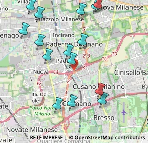 Mappa Via Bruno Colzani, 20037 Paderno Dugnano MI, Italia (2.282)